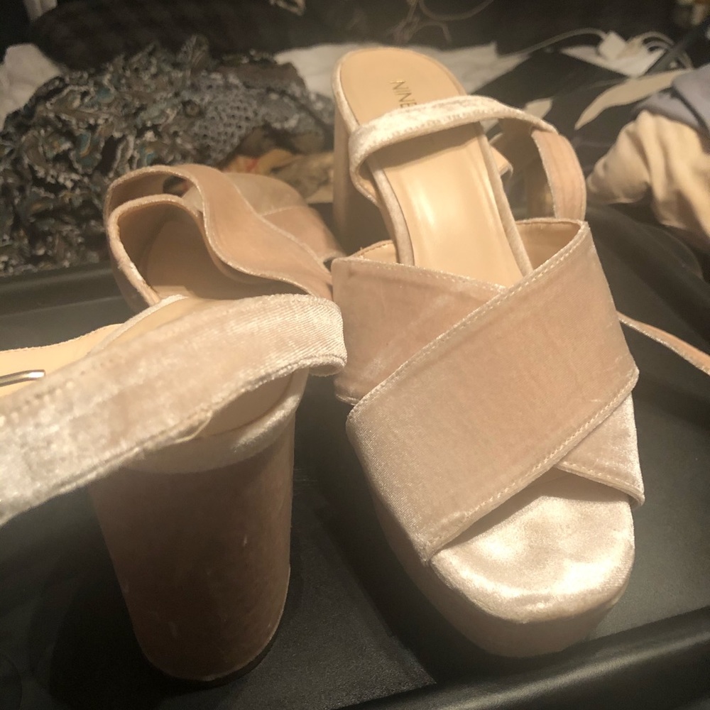 Pale pink heels